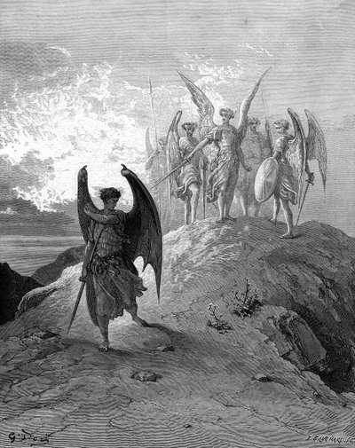 Paradise Lost: Satan is Conquered by Doré by Gustave Dore